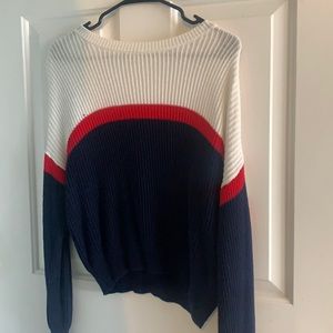 White Red and Blue Sweater